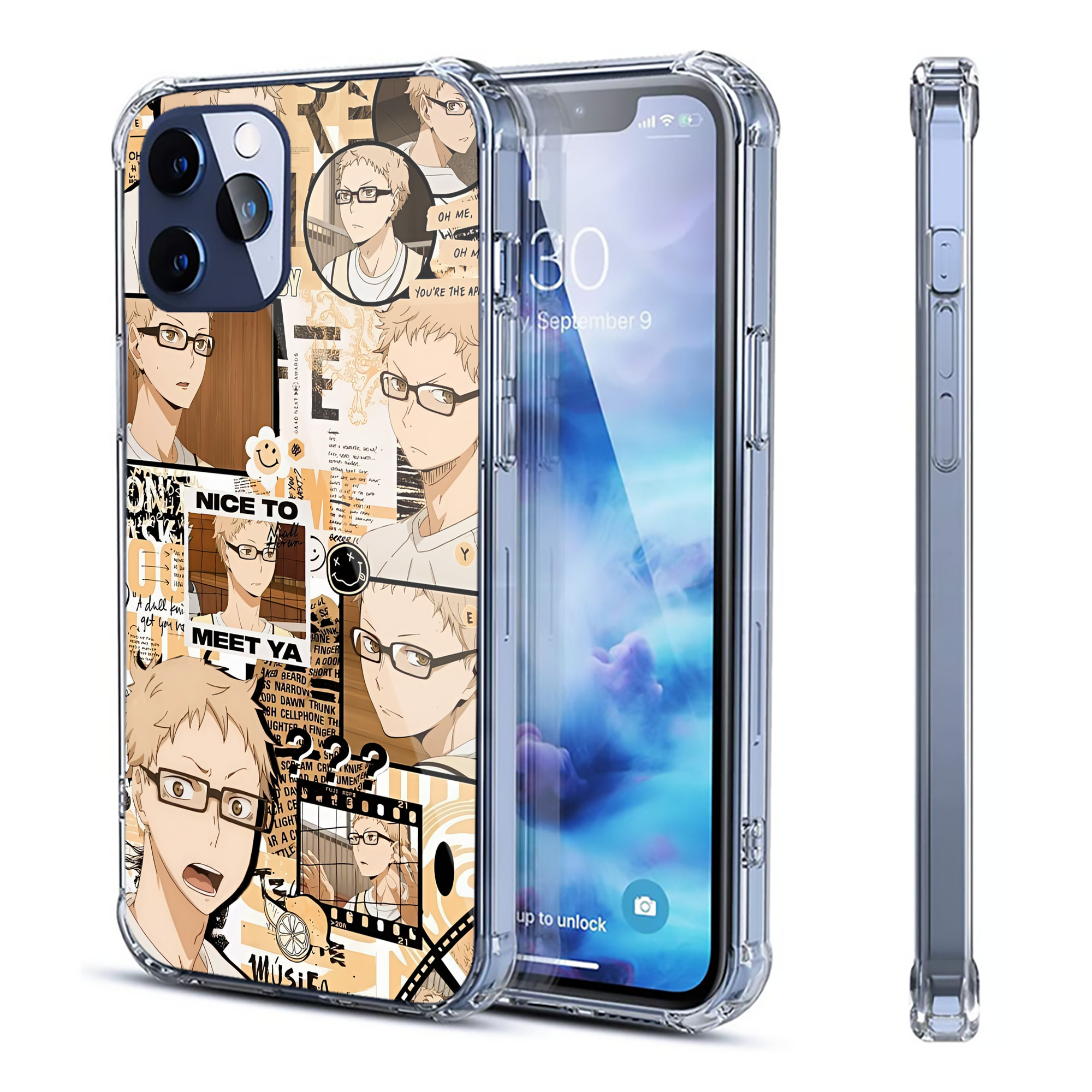 （画像用） ハイキュー!! Haikyu!! 【iPhone 12シリーズ対応】透明スマホケース（クリアソフトケース）